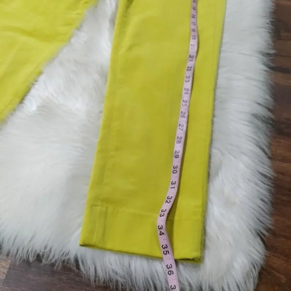 Banana Republic Avery Corduroy low Rise  Ankle Pants 4 Yellow Women's - Picture 10 of 11